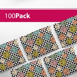 6x9 Poly Mailers – Smiles Checkerboard – Waterproof, Tear-Resistant Shipping Bags with Adhesive Seal – 100 Pack – Package Mint