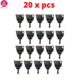 WAHLINPARTS 20x Keys JCB Equipment Ignition Key with Logo / Fits Excavator 701/14657