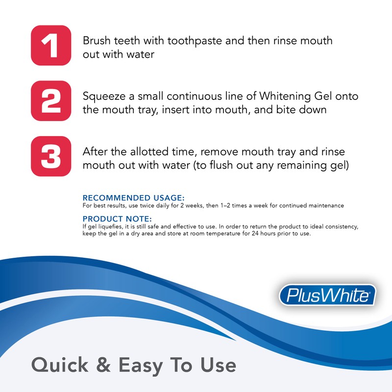 Plus White Teeth Whitening Kit, Tooth Whitening Gel & Mouth