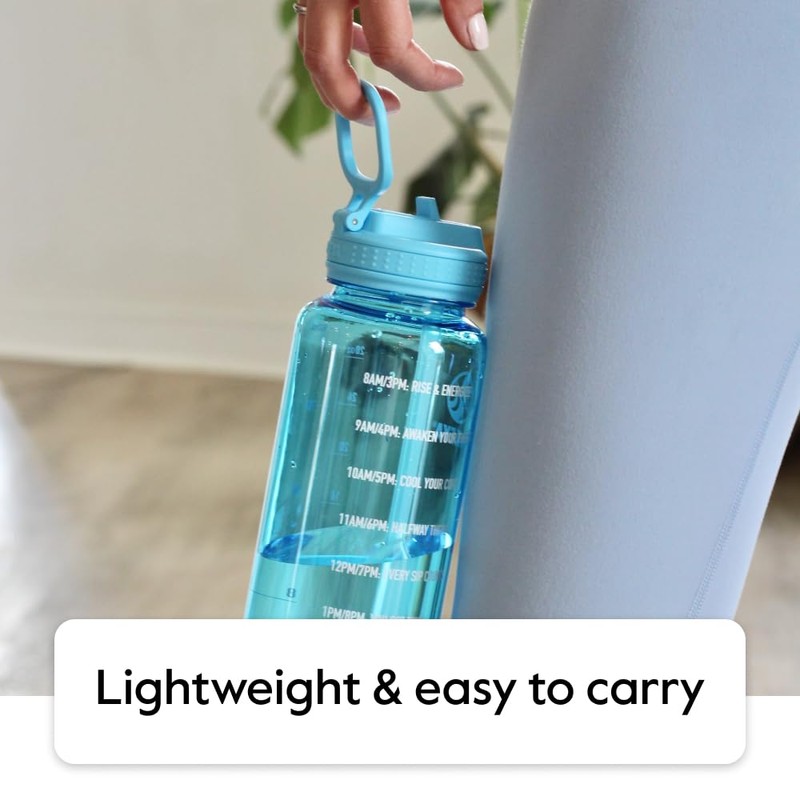 Takeya Tritan 32 oz Motivational Water Bottle with Straw Lid