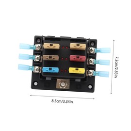 CHILDWEET Way Fuse Box Terminal Block with LED Warning Light Modular Design for Easy Installation Cars Boats Vehicles Includes Resettable Fuses Heat Shrink Terminal Connectors