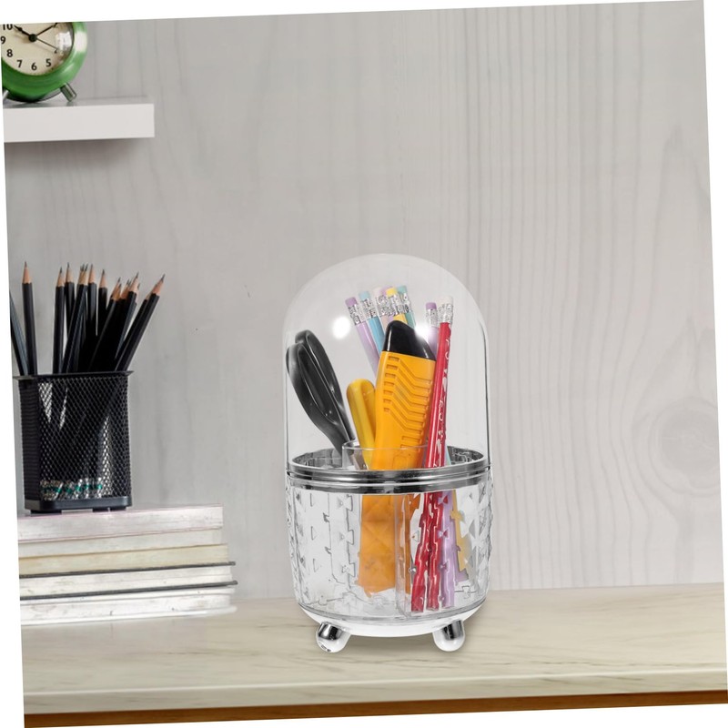 Gadpiparty Makeup Brush Holder Rotating Cup Pen Cup Stationery Organizer