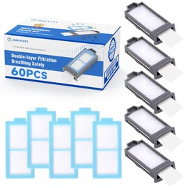 60PCS Replacement CPAP Filters for Dreamstation 2 Includes 5 Preassembled Filters+ 25 Pollen Filters+ 25 Ultra-Fine Filters, Reusable Supplies by AHIYIYI