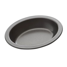MASTERPRO MPHB74 Oval Pie Dish, Carbon Steel/Black
