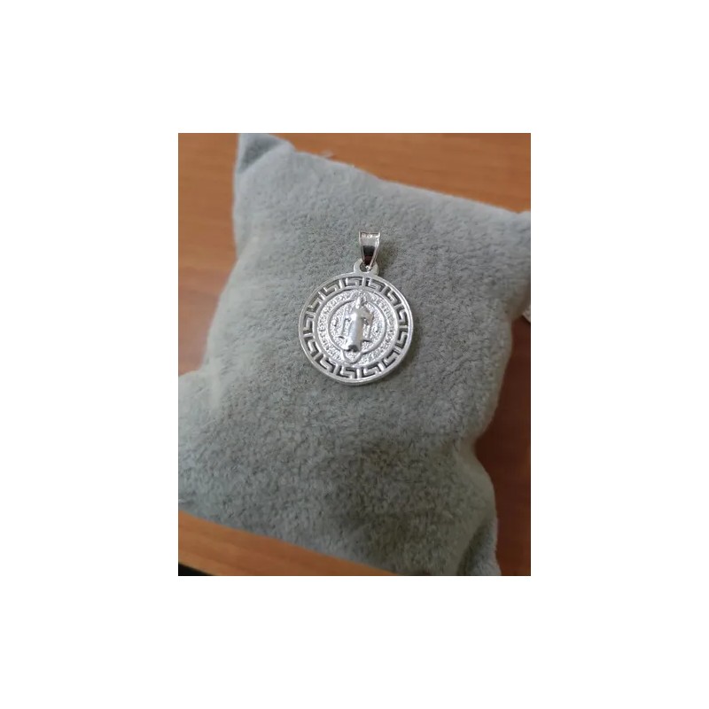 Dije Medalla San Benito Grecas Plata 925 Chi Proteccion