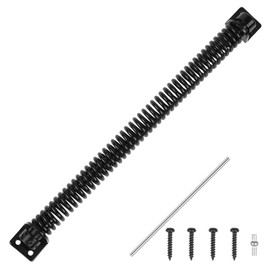 Wmebee 13 Inch Self Closing Gate Spring, Adjustable Tension Gate Closer for Wooden and Vinyl Fence, Steel, Black (13'', 1 Pack)