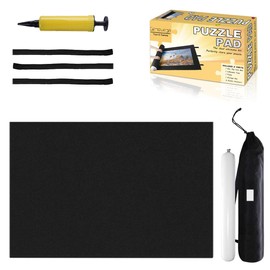 Jigsaw Puzzle Mat Roll Up - 2000 1500 500 Pieces Saver Large Puzzles Board for Adults Kids, Storage and Transport Premium Pump Puzzle Glue Felt Mat Inflatable Tube Cover Keeper Pad Holder Organizer