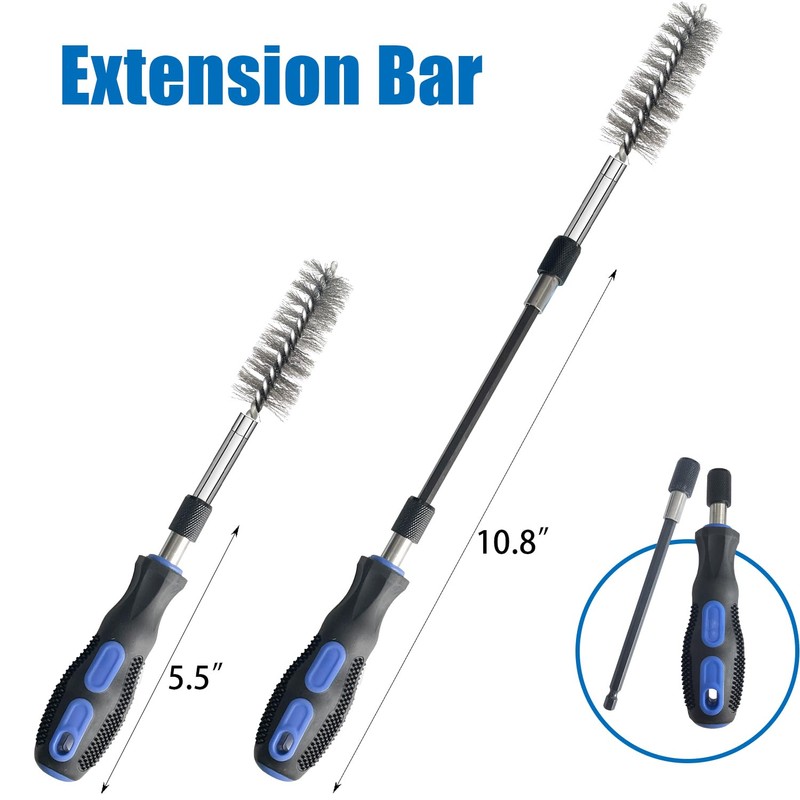 Sutekus Wire Brush Set Bore Cleaning Brush Set with 1/4