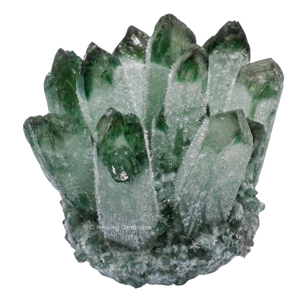 Large Green Quartz Crystal Cluster Points for Meditation, Home Decor