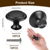YYCLIPY 10pc Black Drawer Knobs 25mm Kitchen Cabinet Knob Aluminum