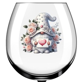 x12 Floral Gnome Gonk Valentine's Day Vinyl Decal Stickers Colour df830