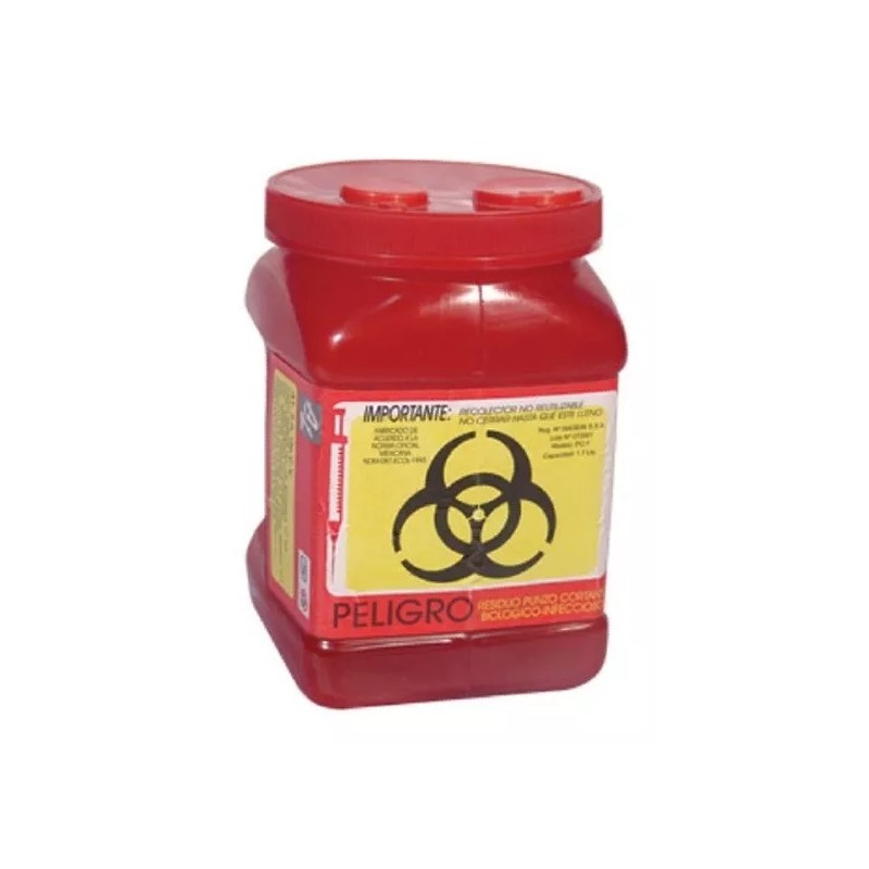 A1 10 Piezas Bote Punzocortantes Y Biológico Infecciosos 1 Lt