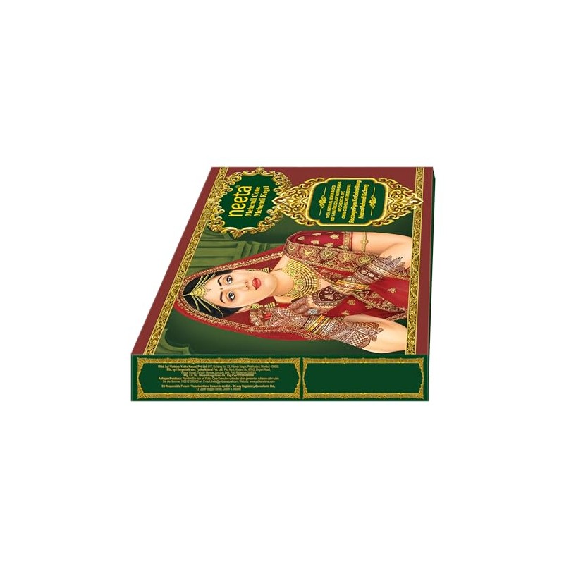 Neeta Henna Cones 12 Pack Natural Mehndi Paste Auburn Colour
