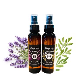 Toilet Paper Spray for Wiping- Set of 2 Natural Lavender & Tea Tree- 4 oz Bottles- After You Go Spray- Natural Ingredients- Bundle