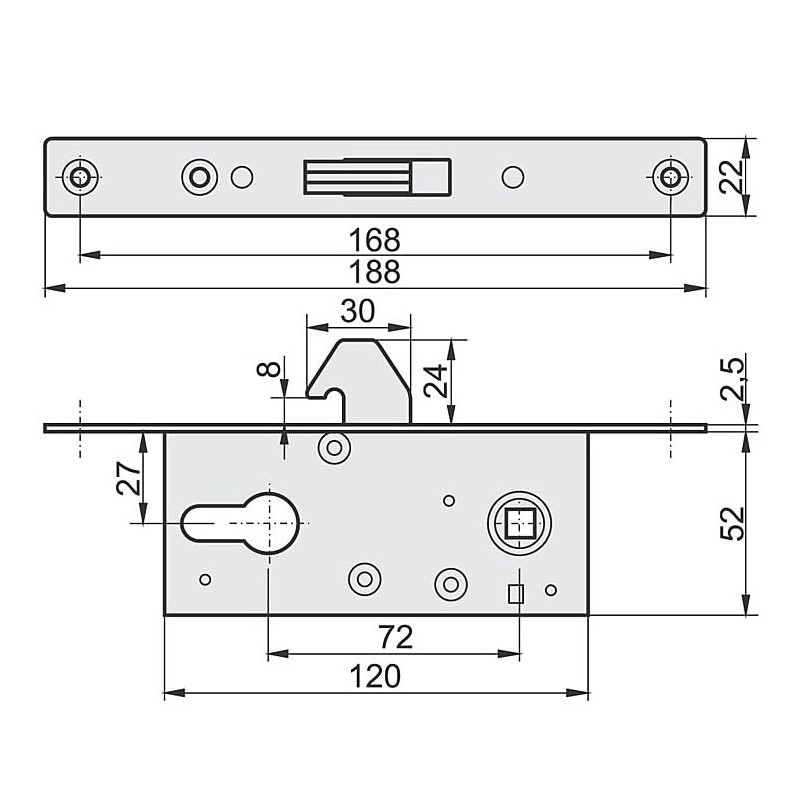 Hook Lock Mortice Lock Sliding Door Lock H 60 Sliding