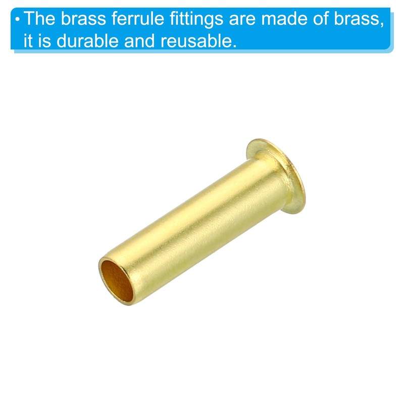 PATIKIL 4mm Tube OD Brass Compression Insert, 30 Pack Insert