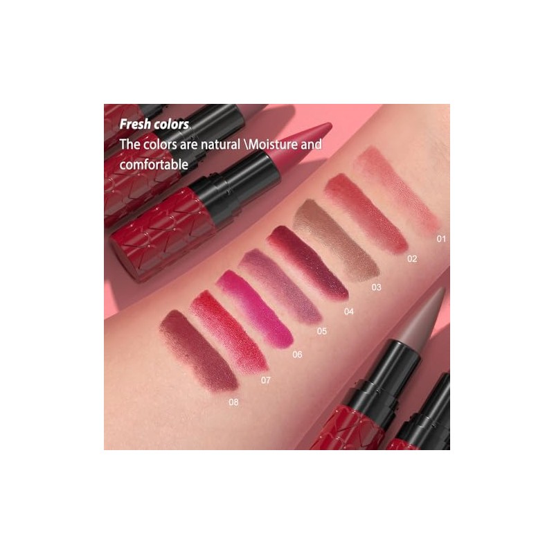 evpct Juego de Lápiz Labial y Delineador de Labios Mate