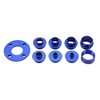 KATSU 10Pcs Aluminum Alloy Router Guide Bush Bushing Set, Metric