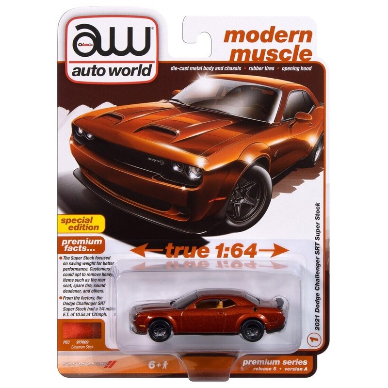 Auto World 1/64 2021 Dodge Challenger SRT Super Stock Cinnamon