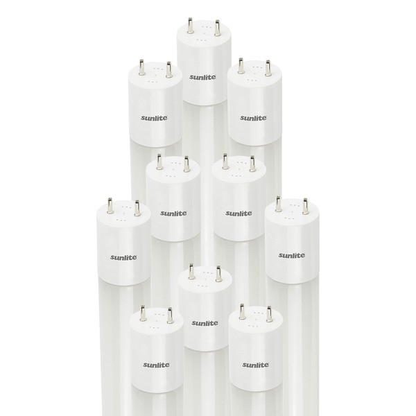 10 Pack Sunlite T8/LED/2'/8W/IS/DLC/50K 8 Watt T8 Lamp G13 Base Super White