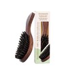 REMOS Hair Brush with 100% Wild Boar Bristle Walnut Wood