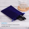 PATIKIL Microfiber Pouch 30x20cm Dark Blue 2pcs Soft Storage Drawstring