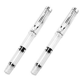 KONTONTY 2pcs Refillable Calligraphy Brush Pen Set Versatile Piston Mechanism for Chinese Calligraphy Drawing and Painting Soft Brush Tips for Beginners and Professionals