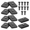 JOJOCY 10 PCS Square Rubber Coated Magnets, Anti-Scratch Neodymium Magnetic