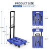 SPACEKEEPER Folding Hand Truck, 500 LB Capacity Luggage Cart, Portable