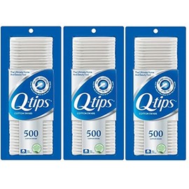 Q-Tips Cotton Swabs, 500 Count (Pack of 3)