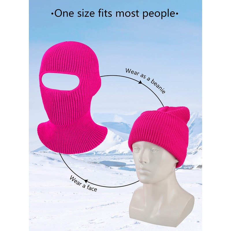 SATINIOR 1 Hole Knitted Full Face Cover Adult Winter Ski