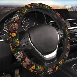 Wetland Fern Neoprene Steering Wheel Cover for Men Women Anti-Slip Elastic Steering Wheel Protective Cover 15in Universal Car Accessories Fit Cars, SUVs, Auto