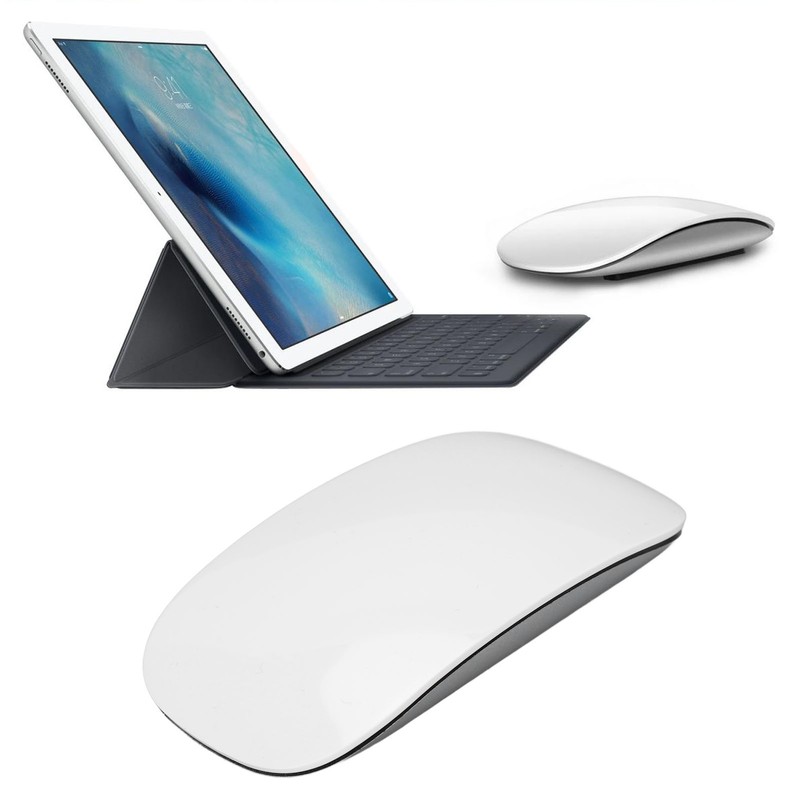Wireless Bluetooth Mouse Ergonomic Curved Optical Touch USB C Rechargeable