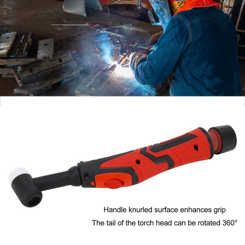 TIG Welding Torch Head with Valve 360° Rotating End Handle