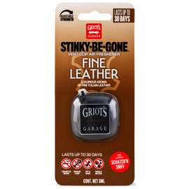 Griot's Garage 10763 Stinky-Be-Gone Vent Clip Air Freshener – Fine Leather