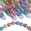 Ipotkitt 35 pcs 7 Colors UV Plating Iridescent Round Resin