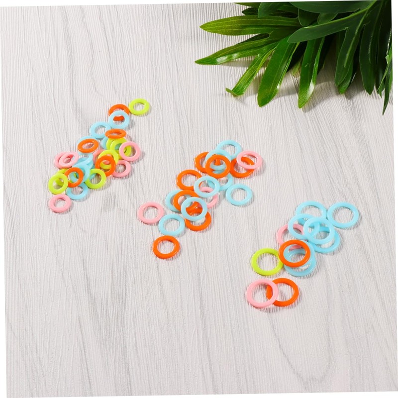 NUOBESTY 300pcs Circle Knitting Stitch Markers Set Crochet Marker Ring