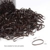 Hoyols Small Hair Elastics Brown, Premium Plastic Girls Hair Ties