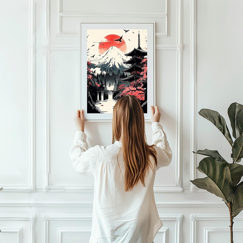 HEIBAGO 5D Landscape Diamond Painting Kits for Adults, DIY Mountains