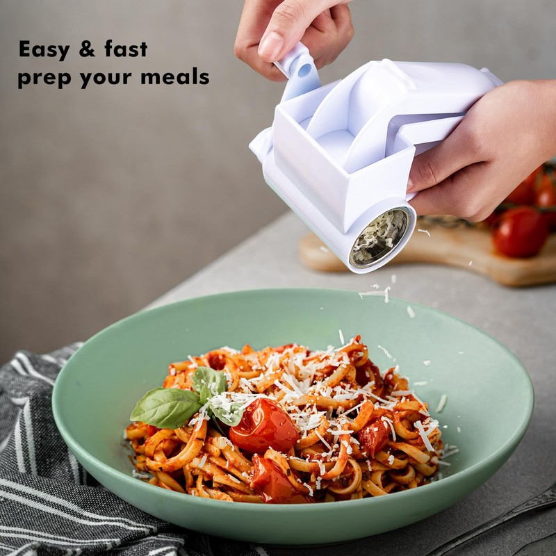 Rotary Cheese Grater with Handle, Handheld Cheese Grater with 2