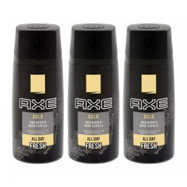 AXE Body Spray Gold Oud Wood & Fresh Vanilla, 5.07 oz (Pack of 3) (Package May V