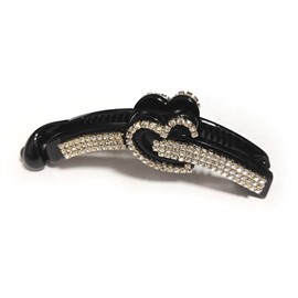 SINARRE Hairclip Women Lady Banana Barrette Hair Claw For Women Lady(B05)(Black)