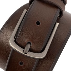 DOOPAI Mens Belt - Brown belt men，Leather Dress Belt Casual Wear Jeans Classic belt 1.25", Adjustable Trim to Fit Everywhere