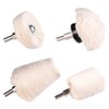 4 Pcs Cotton Buffing Polishing Wheel for Drill White Flannelette