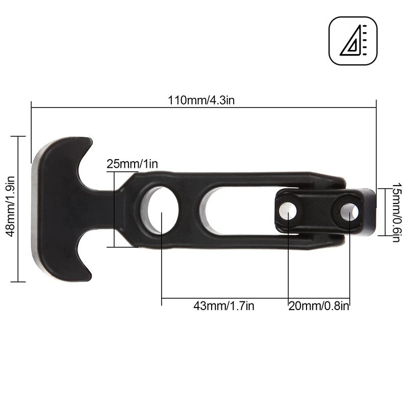 Acrux7 6Pcs Rubber Latches Flexible T Handle Draw Latch 4.3