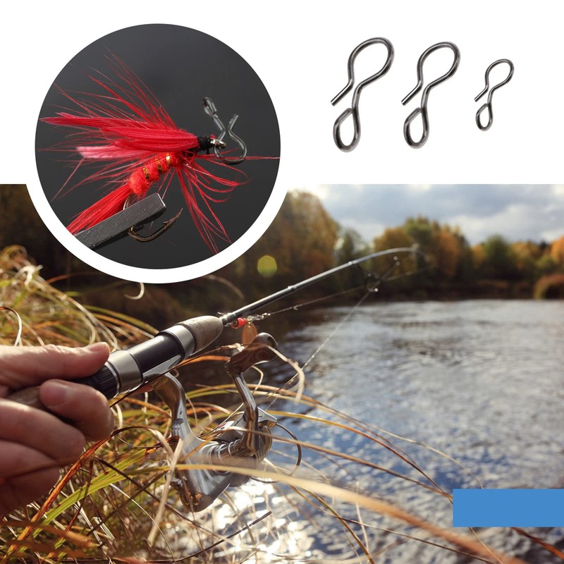 Be In Your Mind 90 Pieces Fly Fishing Snaps Stainless