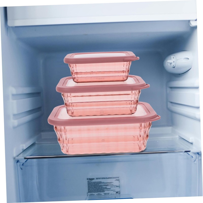 CHILDWEET Versatile Kitchen Storage Box Crisper Lunch Box 3pcs Airtight