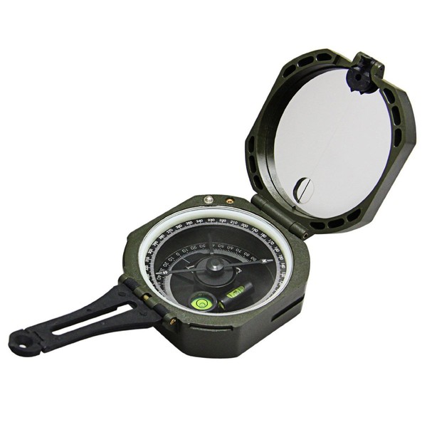SVBONY Camping Military Compass Pocket Transit Multifunction Compass Lensatic Sighting Fluorescent Waterproof for Hunting Hiking with Carrying Case