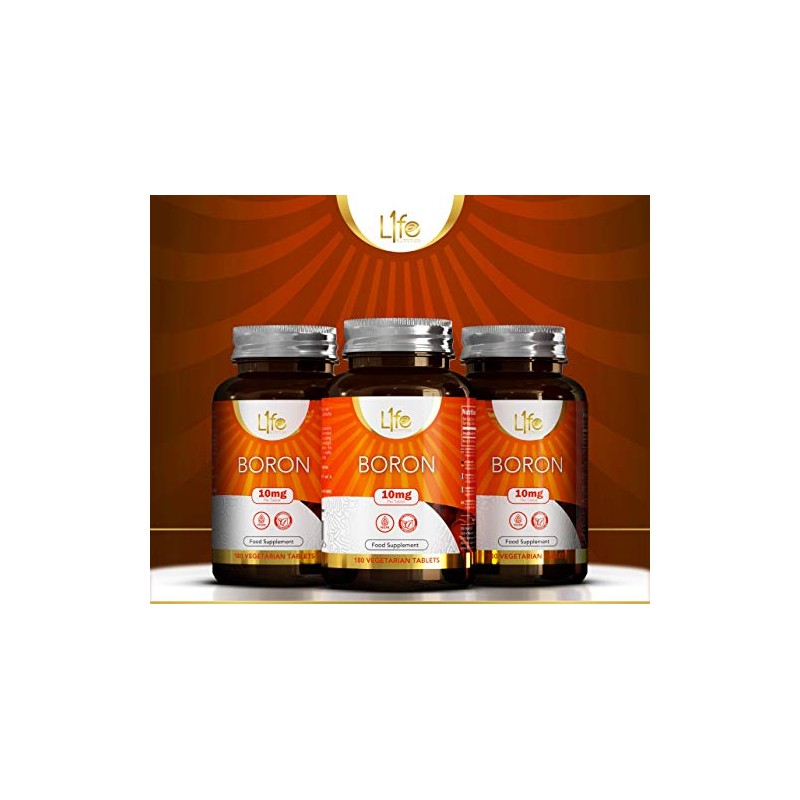 LN Boron Supplements | 180 High Strength Vegan Boron Tablets