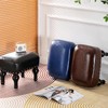 Ottoman Leather Foot Rest with Thicker Foam Padded Seat, Footstool